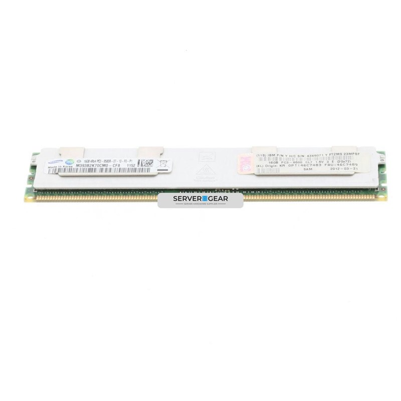 46C7477 Оперативная память 16GB (1x16GB, 4Rx4, 1.5V) PC3-8500 CL7 ECC DDR3 10 1066MHz LP RDIMM 46C7477 - фото 328464