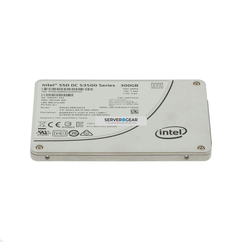 SSDSC2BB300G4 Жесткий диск Intel 300GB 2.5'' MLC SATA 3Gbs SSD - фото 330096