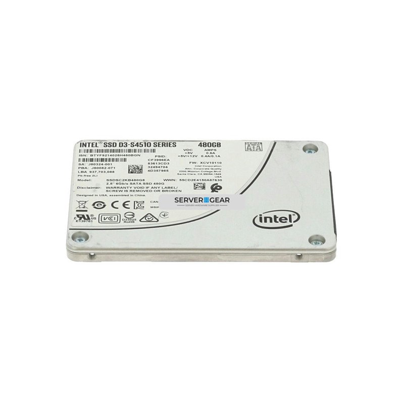 SSDSC2KB480G7-INTEL Жесткий диск 480GB SSD 2.5 SATA 6G RI SSDSC2KB480G7 S4500 SSDSC2KB480G7-INTEL - фото 330293