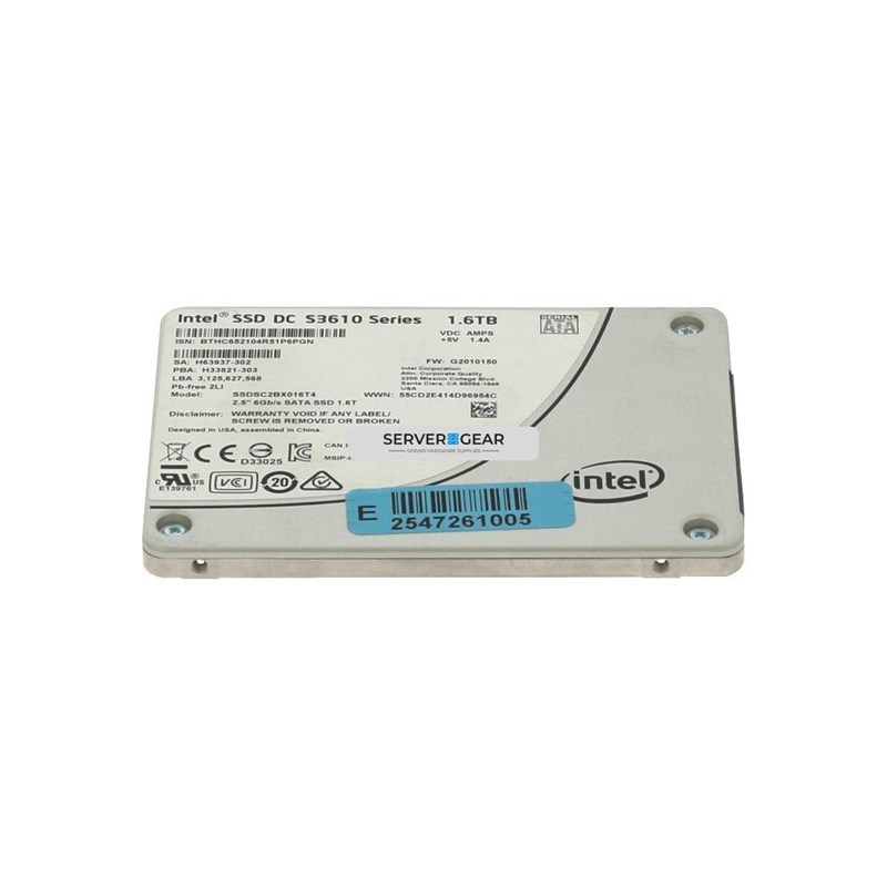 SSDSC2BX016T4 Жесткий диск 1.6TB SSD 2.5 SATA 6G MIX SSDSC2BX016T SSDSC2BX016T4 - фото 330359