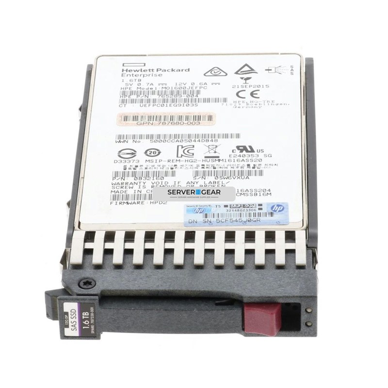 MO1600JEFPC-MSA Жесткий диск HP 1.6TB SAS 12G EM SFF SSD for MSA Storage MO1600JEFPC-MSA - фото 330747