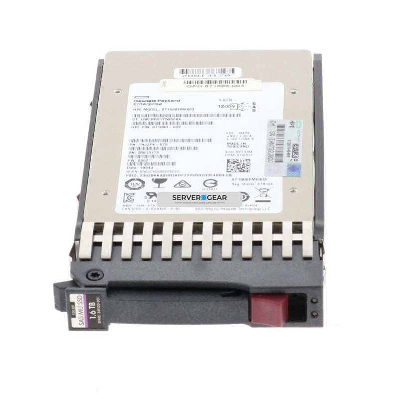 MO001600JWFWQ-MSA Жесткий диск HP 1.6TB SAS 12G MU SFF SSD for MSA Storage - фото 330859