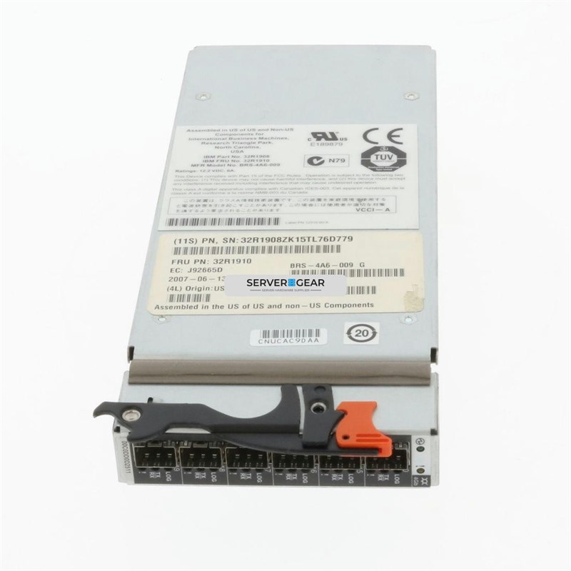 32R1904 Переключатель QLogic 10-Port Fibre Channel Switch Module for IBM IBM eServer BladeCenter 32R1904 - фото 331144