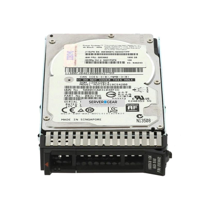 00E9962 Жесткий диск 1.8Tb 10K SAS 2.5 SFF Hard Drive 00E9962 - фото 331331