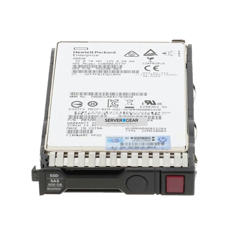 765290-003 Жесткий диск HP 800GB SAS 12G Write Intensive SFF SSD 765290-003 - фото 331605