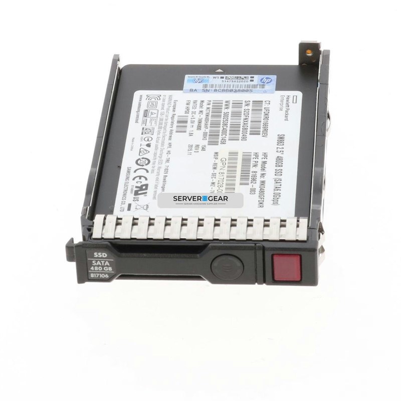 816962-003 Жесткий диск HP 480GB SATA 6G MU SFF SSD for G8-G10 Servers 816962-003 - фото 331671