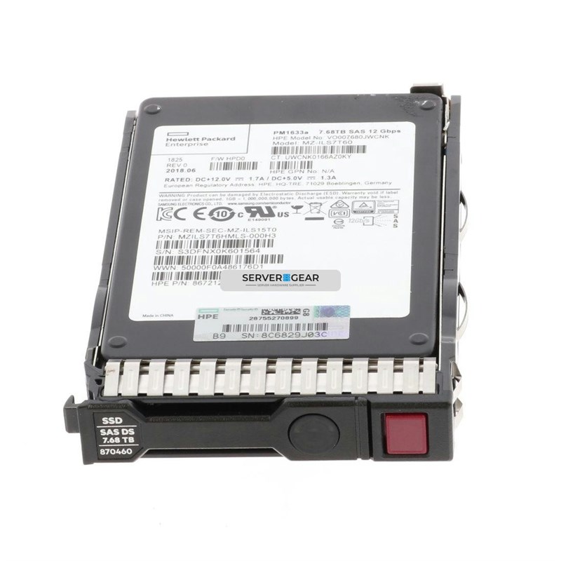 867212-001 Жесткий диск HP 7.68TB SAS 12G Read Intensive SFF SSD - фото 331755