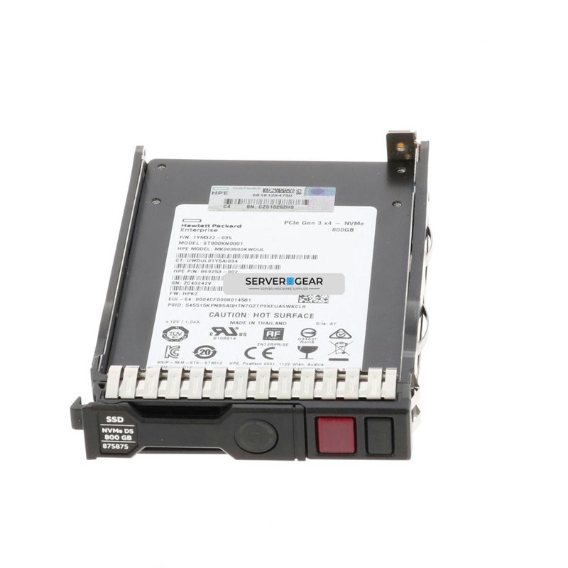 869253-002 Жесткий диск HP 800GB NVME Mixed Use SFF SSD 869253-002 - фото 331760