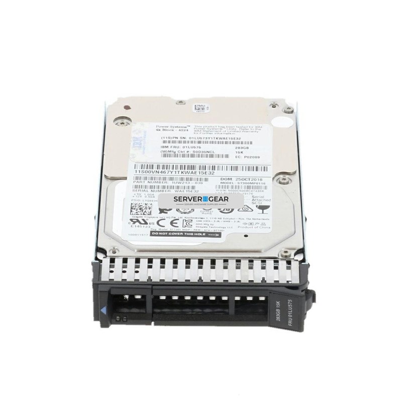 01LU573 Жесткий диск 283GB 15K SAS SFF-3 4K Disk Unit (IBM i) 01LU573 - фото 331859