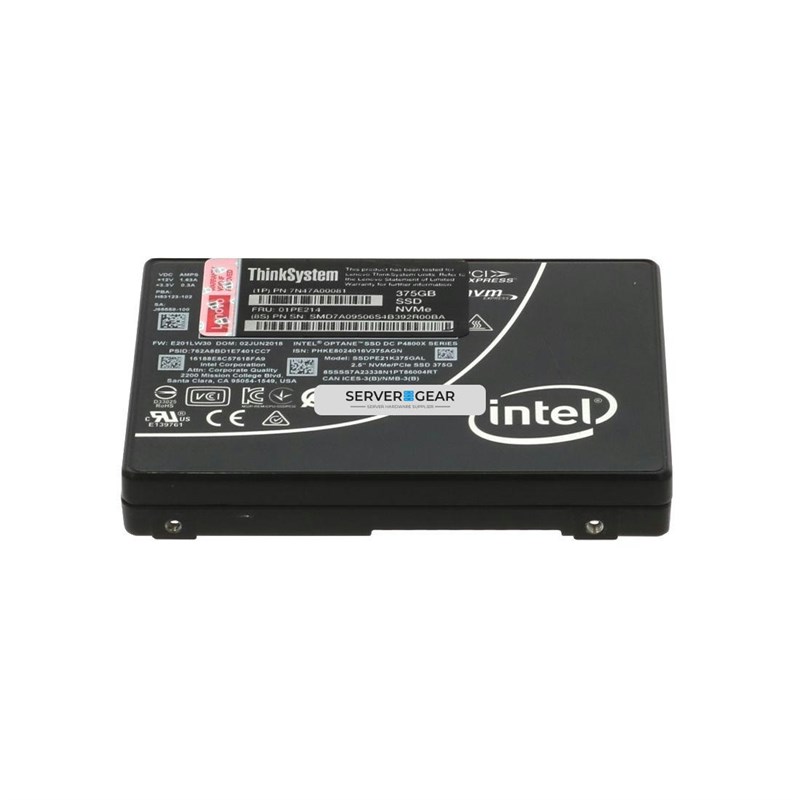 7N47A00081 Жесткий диск ThinkSystem U.2 Intel Optane P4800X 375GB Performance NVMe PCIe 3.0 x4 Hot Swap SSD 7N47A00081 - фото 331935