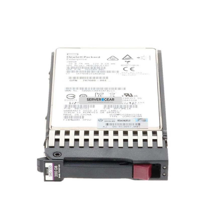 787680-004 Жесткий диск HP 200GB SAS 12G SFF MSA SSD 787680-004 - фото 332257