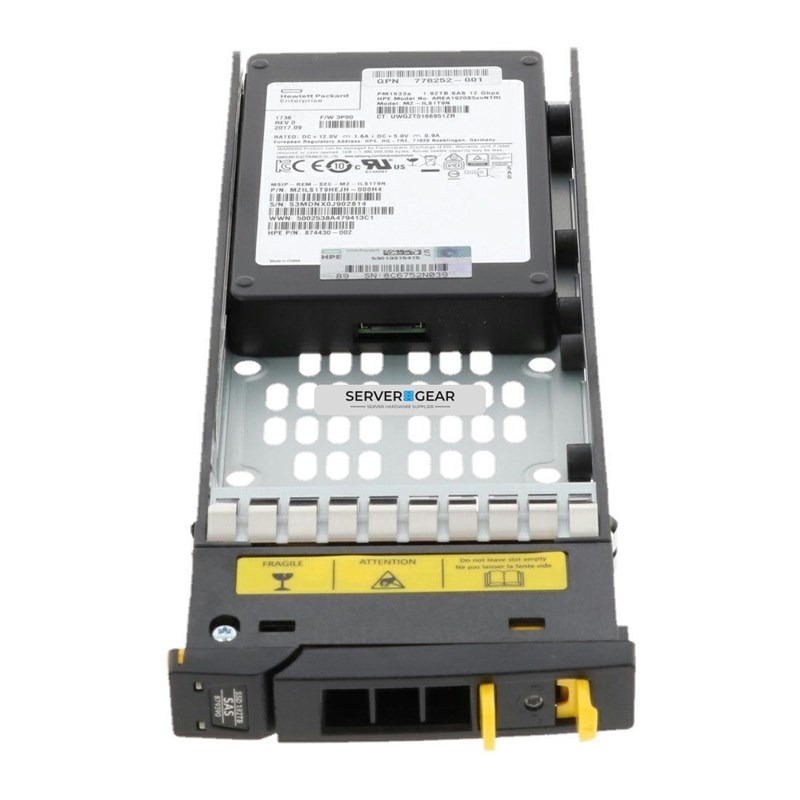 AREX1920S5XNNTRI Жесткий диск HP 1.92TB SAS SFF SSD for 3PAR 7000 AREX1920S5XNNTRI - фото 332728