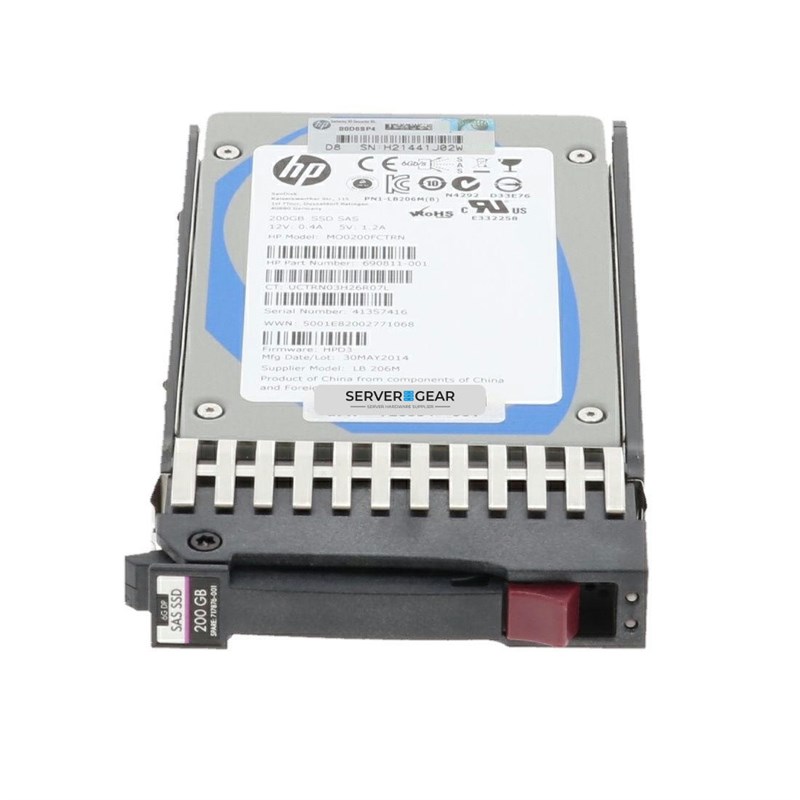 MO0200FCTRN-MSA Жесткий диск HP 200GB SAS 6G EM SFF SSD for MSA Storage - фото 333385