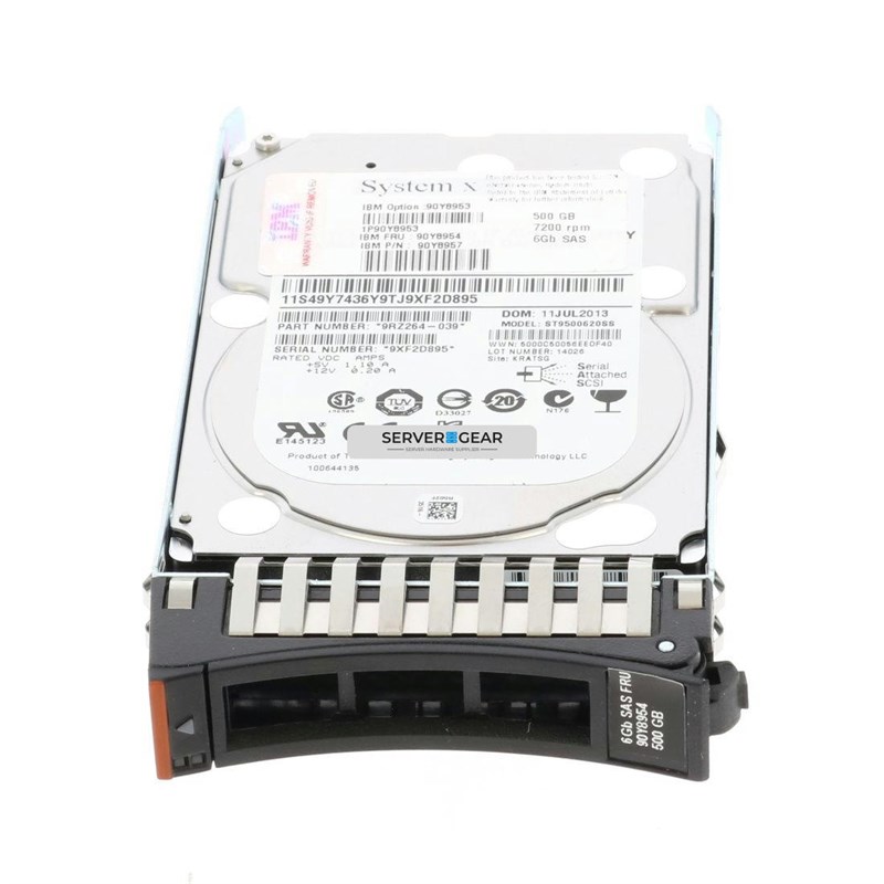 00NA587 Жесткий диск 500GB 7.2K 6Gbps NL SAS 2.5in SFF G2HS HDD 00NA587 - фото 333519