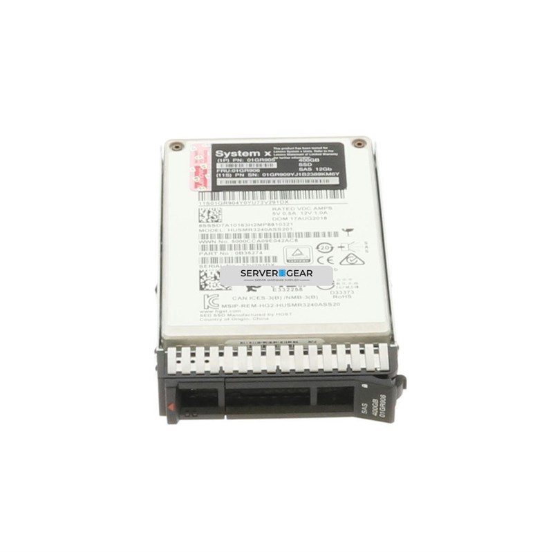 01GR906 Жесткий диск 400GB 12Gb SAS SED SSD 2.5" G3HS 01GR906 - фото 333605