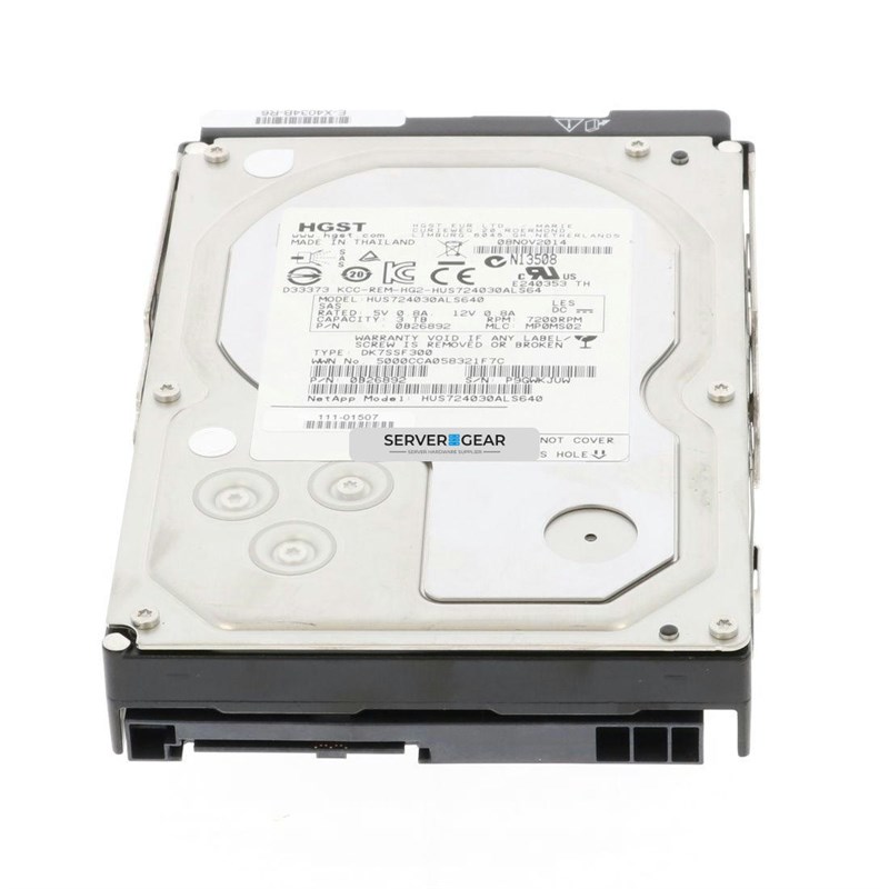 52748-02 Жесткий диск NetApp 3TB NL-SAS 6G 7.2K LFF Hard drive 52748-02 - фото 334231