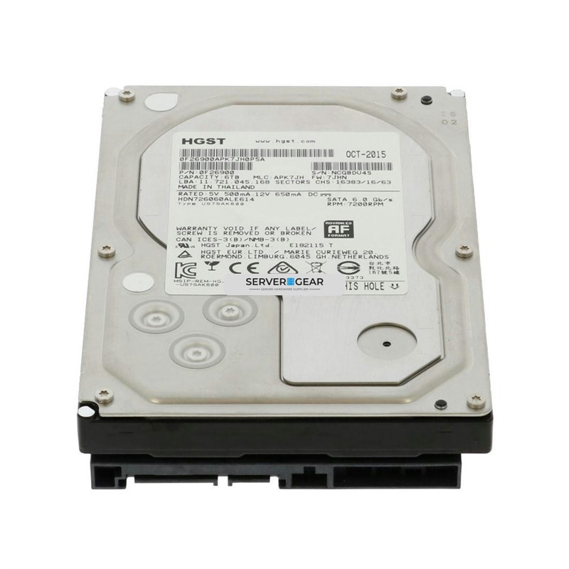 HDN726060ALE614 Жесткий диск 6TB 7.2K 3.5 SATA 6G HDN726060ALE614 HDN726060ALE614 - фото 334655