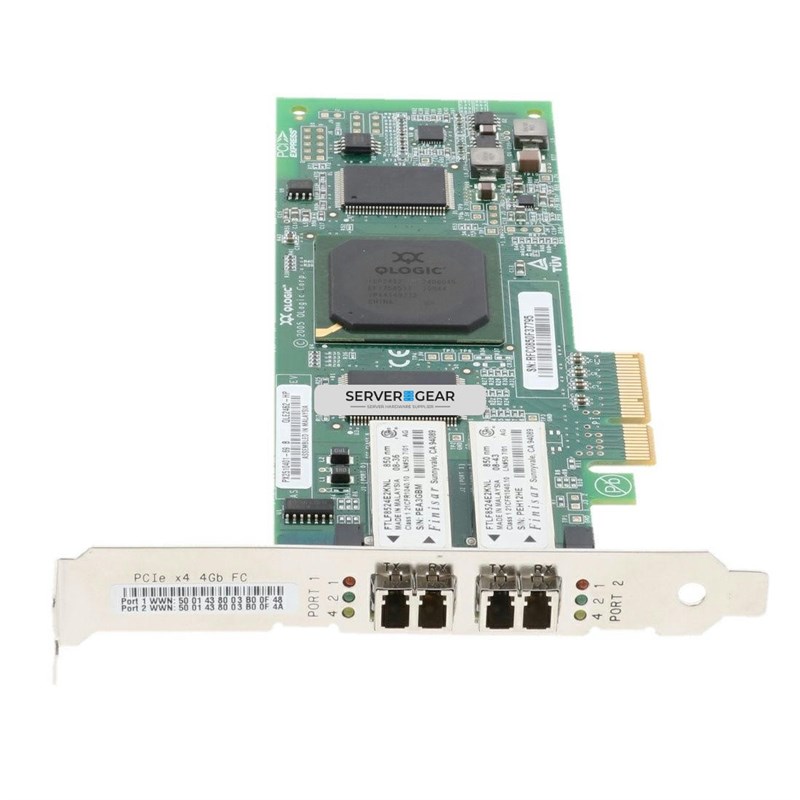 AE312-60001 Сетевая карта HP PCI-E 4GB FC DUAL PORT HBA - фото 334836