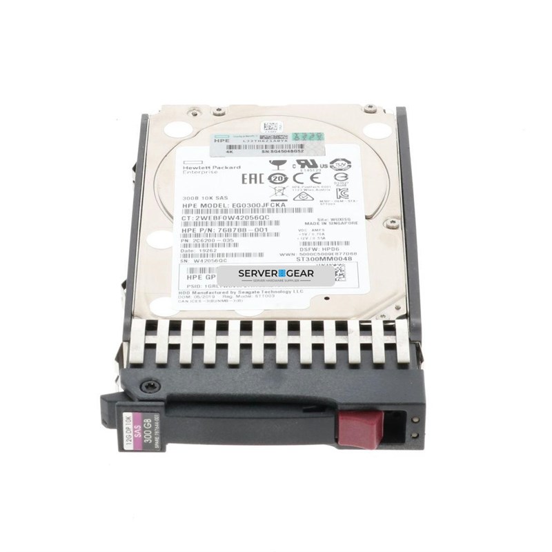 EG000300JWEBF-MSA Жесткий диск HP 300GB SAS 12G 10K SFF HDD for MSA Storage - фото 334856