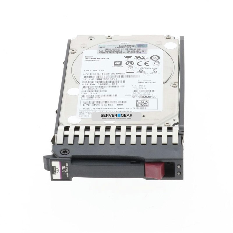 EG001800JWFVC-MSA Жесткий диск HP 1.8TB SAS 12G 10K SFF HDD for MSA Storage - фото 334865