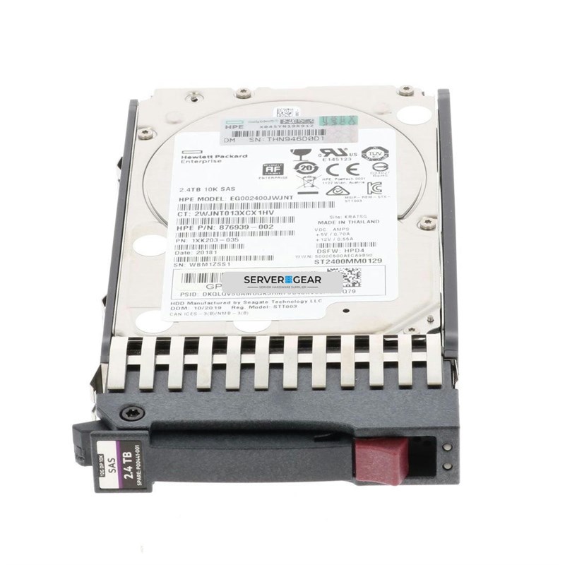 EG002400JWJNN-MSA Жесткий диск HP 2.4TB SAS 12G 10K SFF HDD for MSA Storage EG002400JWJNN-MSA - фото 334868