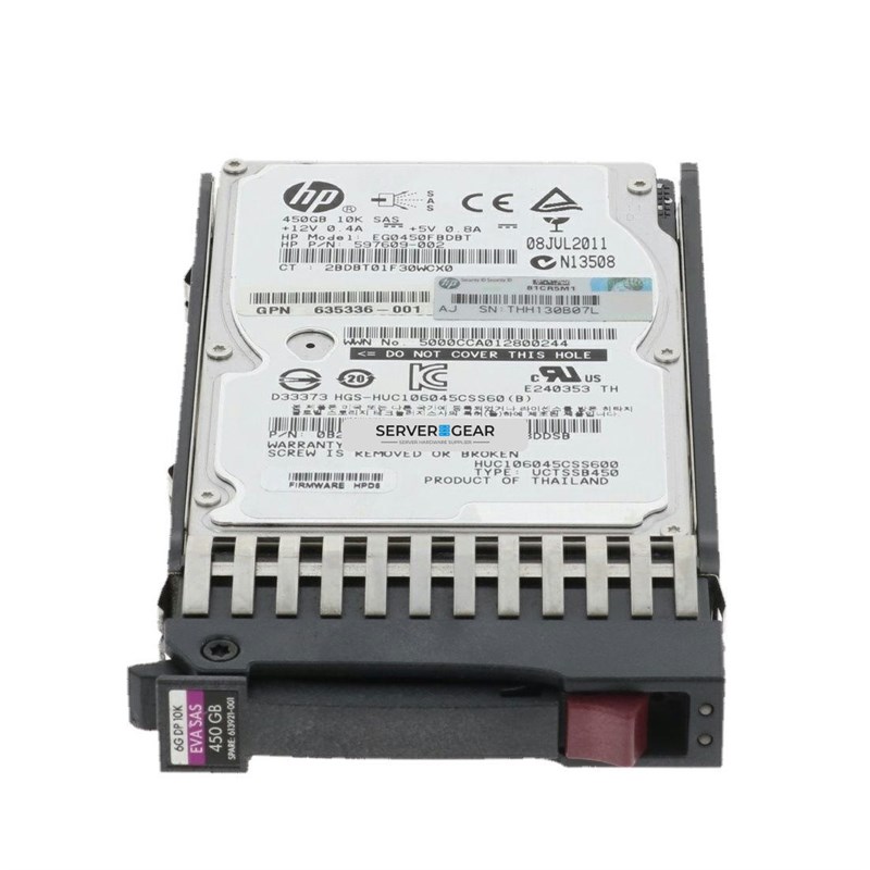 EG0450FBDBT-EVA Жесткий диск HP 450GB SAS 6G 10K SFF HDD for EVA Storage EG0450FBDBT-EVA - фото 334872