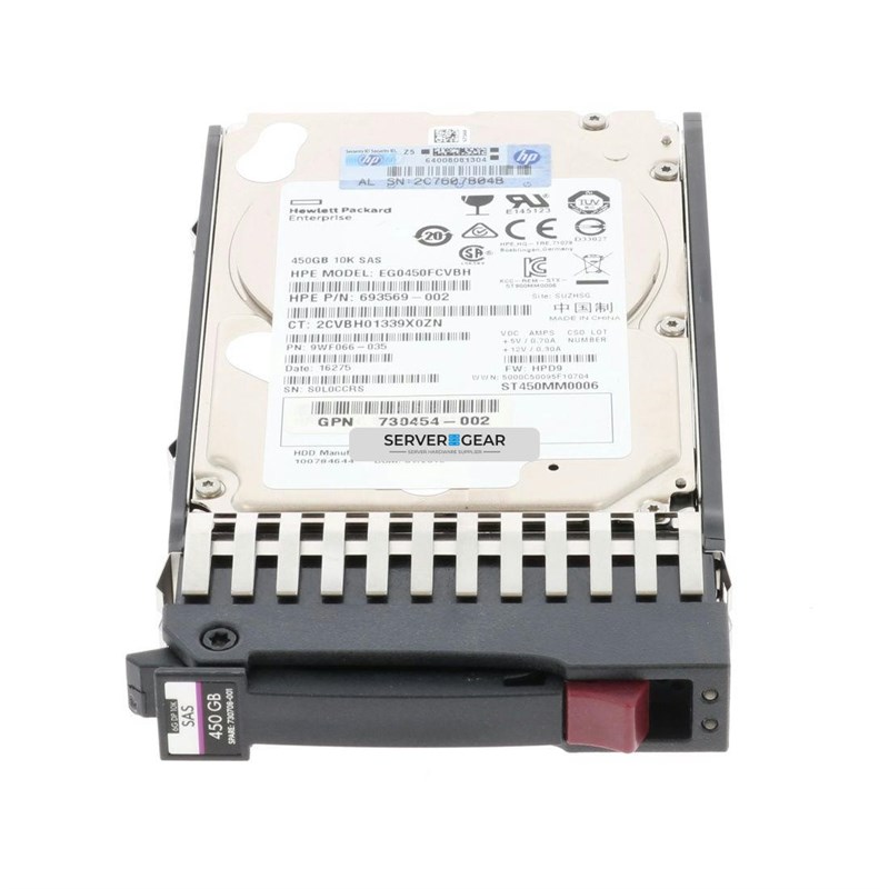 EG0450FBVFM-MSA Жесткий диск HP 450GB SAS 6G 10K SFF HDD for MSA Storage EG0450FBVFM-MSA - фото 334873