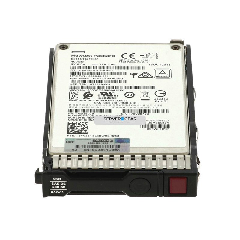 EO000400JWDKP-G8 Жесткий диск HP 400GB SAS 12G WI SFF SSD for G8-G10 Servers EO000400JWDKP-G8 - фото 334906