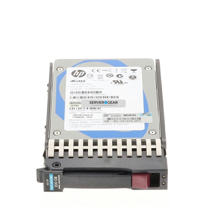 QK757A Жесткий диск HP 200GB SAS 6G SFF SSD for EVA Storage - фото 335099