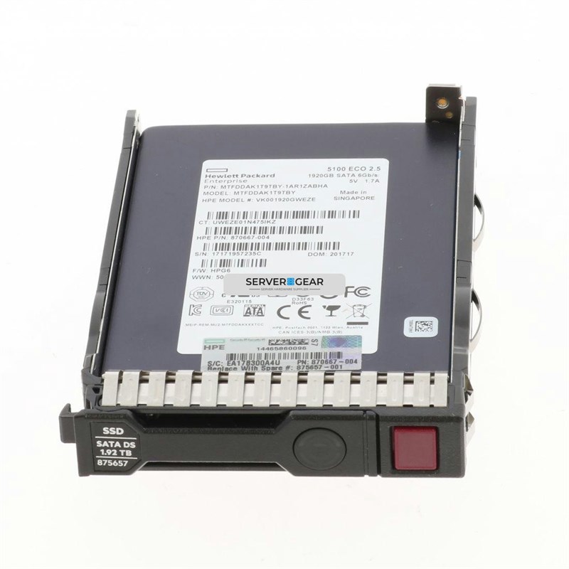 VK001920GWEZE-G8-SFF Жесткий диск HP 1.92TB SATA 6G RI SFF SSD for G8-G10 Servers VK001920GWEZE-G8-SFF - фото 335142