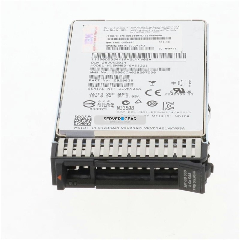 00E8666 Жесткий диск 387GB SFF-3 SSD IBM i 00E8666 - фото 335331