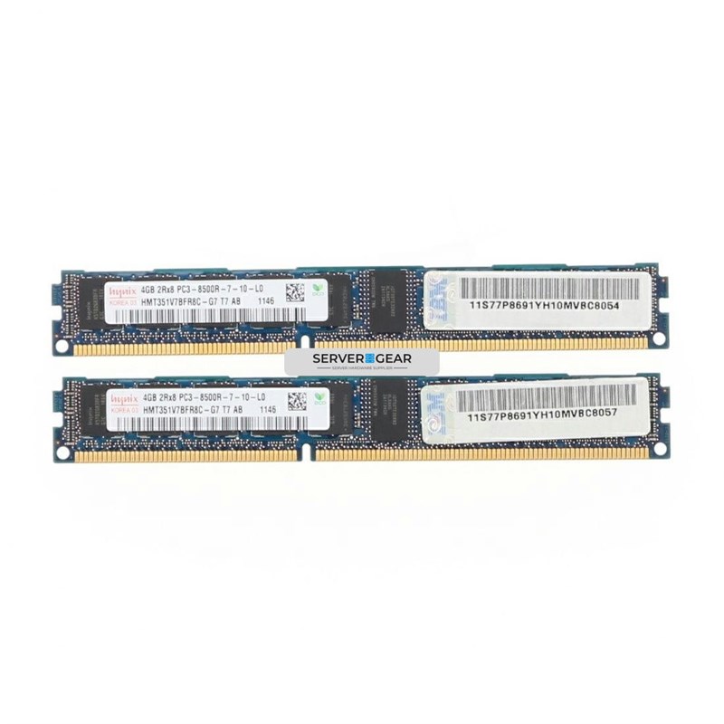 77P8691 Оперативная память 4GB 2RX8 PC3L-8500R DDR3 Memory 77P8691 - фото 335515