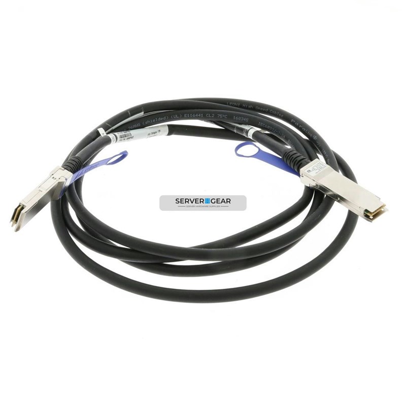 00MP560 Кабель 3m Mellanox EDR IB Passive Copper QSFP28 Cable 00MP560 - фото 335683