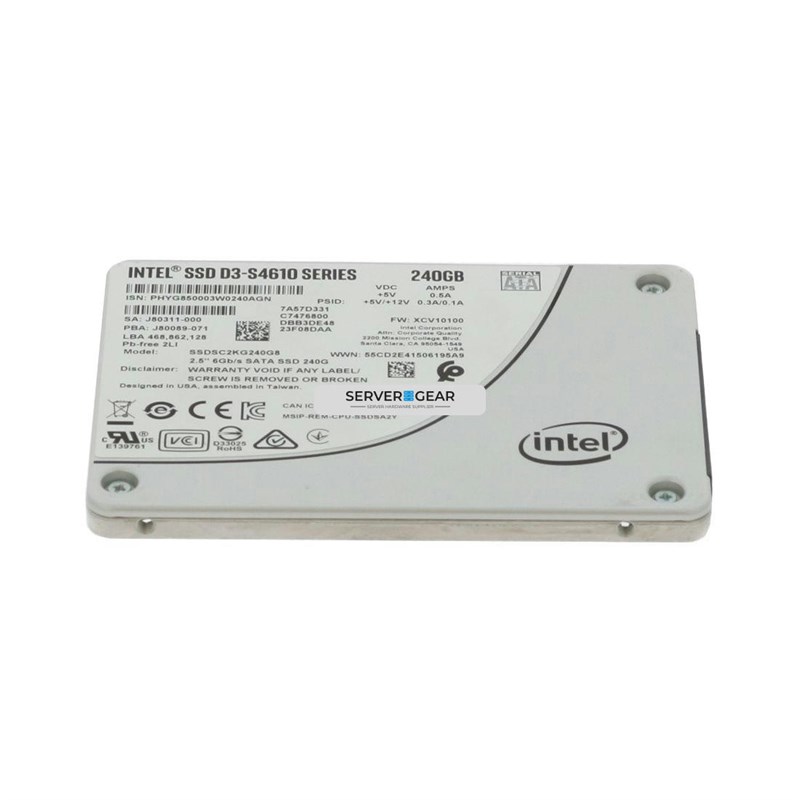 SSDSC2KG240G8 Жесткий диск 240GB SSD 2.5 SATA 6G MIX SSDSC2KG240G8 S4610 SSDSC2KG240G8 - фото 336189