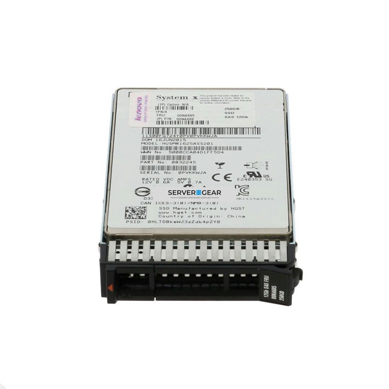 01GV127 Жесткий диск Lenovo 250GB 12Gb G3HS 2.5"" SSD 01GV127 - фото 336639