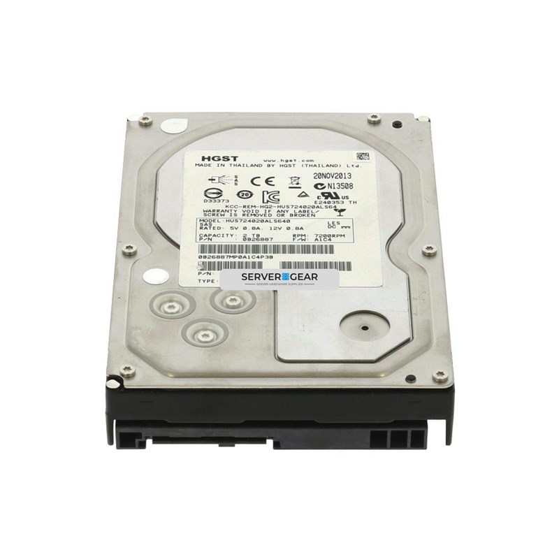 HUS724020ALS640-SM Жесткий диск 2TB 7.2K 3.5 SAS 6G HUS724020ALS640 HUS724020ALS640-SM - фото 337734