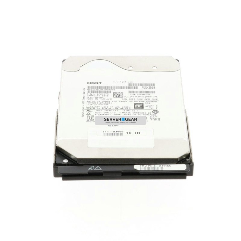 111-03455 Жесткий диск NetApp 10TB NL-SAS 12G 7.2K LFF Hard drive 111-03455 - фото 338668