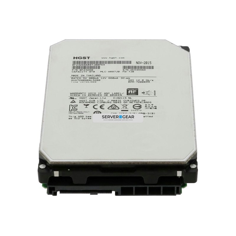 HUH728080AL5200 Жесткий диск 8TB 7.2K 3.5 SAS 12G HUH728080AL5200 HUH728080AL5200 - фото 339230