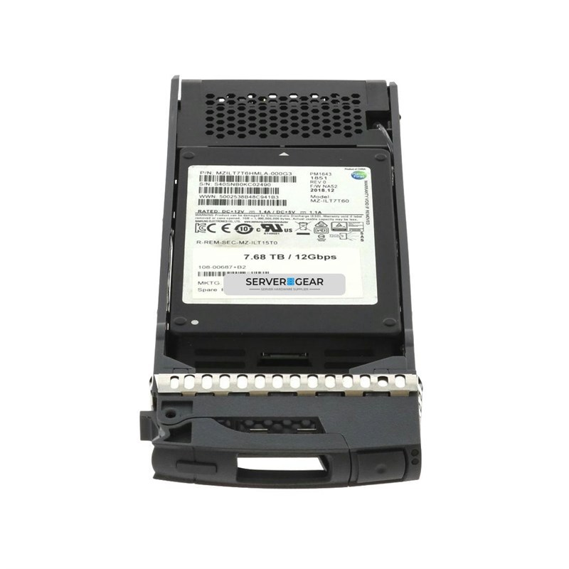 X319A-NOLABEL Жесткий диск Netapp 7.68TB SAS 12G SFF SSD (No Capacity Clip) X319A-NOLABEL - фото 339252