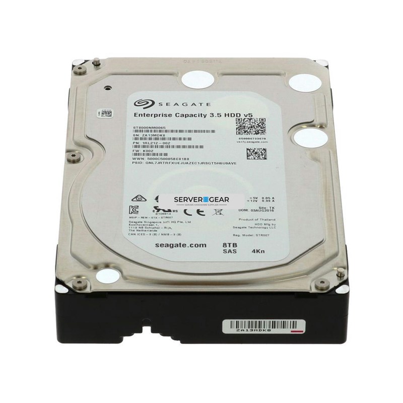 ST8000NM0065-SM Жесткий диск 8TB 7.2K 3.5 SAS 12G 4kN ST8000NM0065 ST8000NM0065-SM - фото 339395