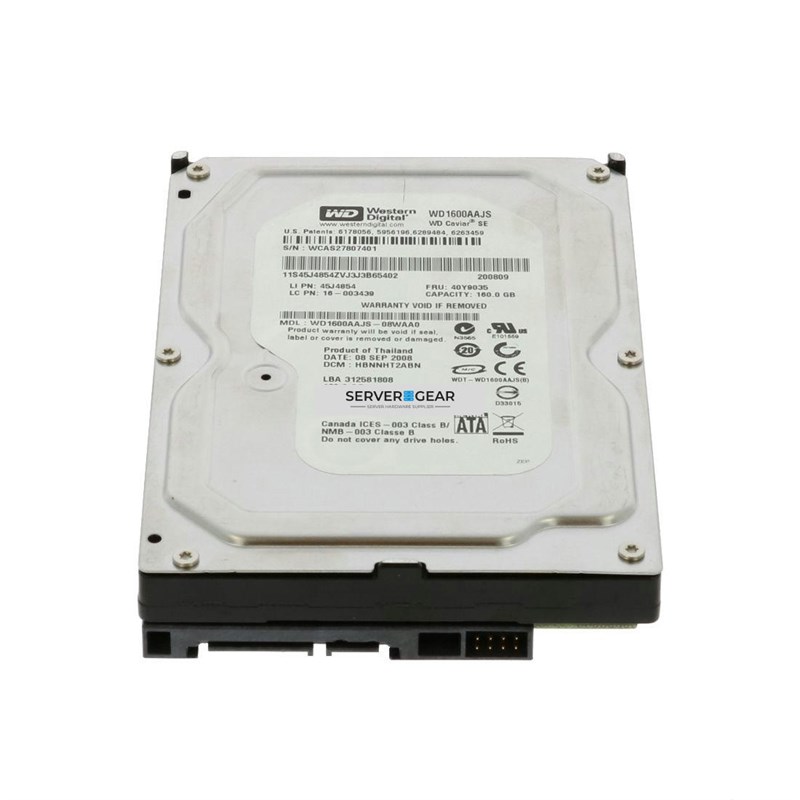 WD1600AAJS Жесткий диск 160GB 7.2K 3.5 SATA 3G WD1600AAJS WD1600AAJS - фото 339433