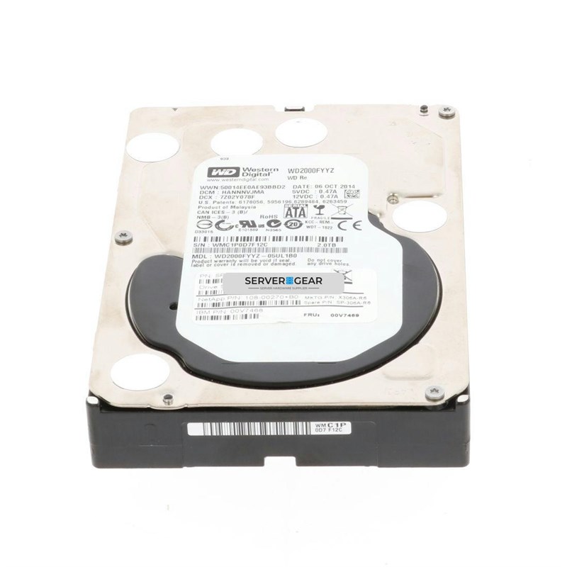 WD2000FYYZ-SM Жесткий диск 2TB 7.2K 3.5 SATA 6G WD2000FYYZ WD2000FYYZ-SM - фото 339434