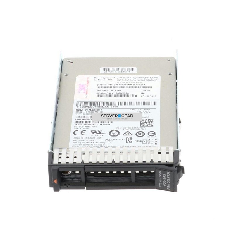 00LY334 Жесткий диск 775GB SFF-3 SSD 4k (IBM i) 00LY334 - фото 339496