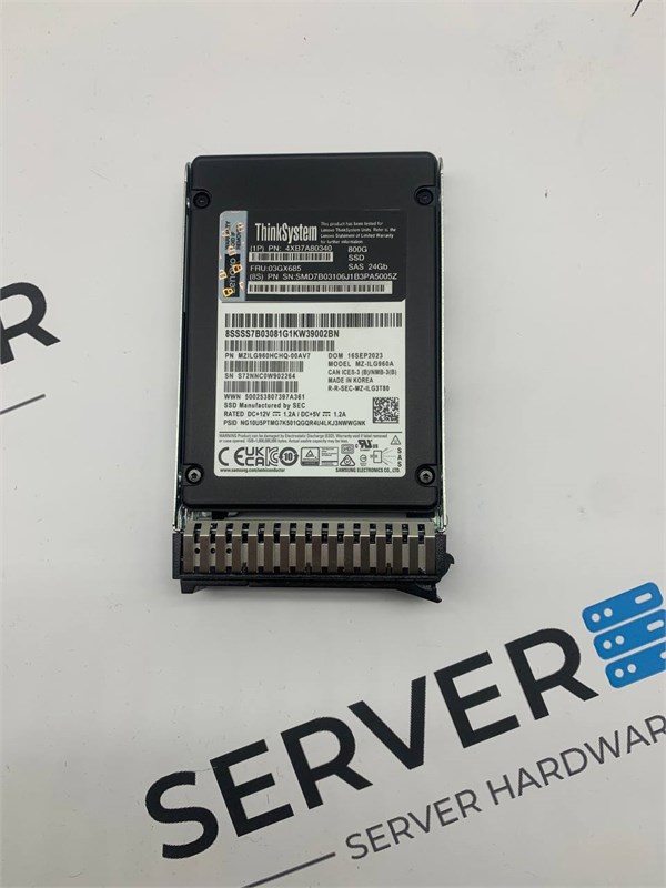 Твердотельный накопитель 03GX685 Lenovo ThinkSystem 2.5" PM1655 800GB Mixed Use SAS 12Gb HS SSD SED 03GX685 - фото 356229