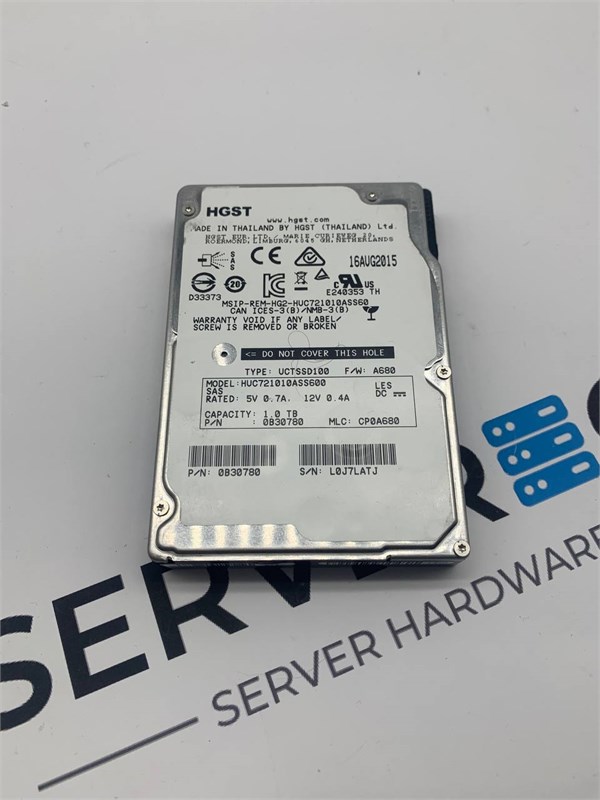 0B30780 Жесткий диск Hitachi (HGST) 1TB 7.2K 2.5 SAS 6Gb/s 0B30780 - фото 356253