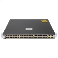 WS-C3750-48PS-E Переключатель Catalyst 3750 48 10/100 PoE + 4 SFP Enhanced Image WS-C3750-48PS-E